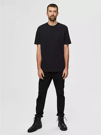 SELECTED | T Shirt " SLHRELAXCOLMAN200  " | schwarz